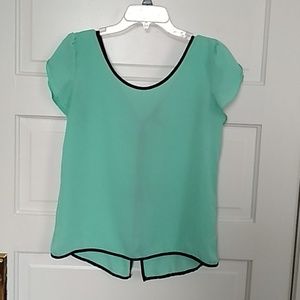 Heart Soul Mint Green Open Back top